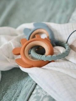 Anneaux De Dentition En Bois Et Silicone Multicolor - Vertbaudet -Vertbaudet Soldes Magasin anneaux de dentition en bois et silicone 3