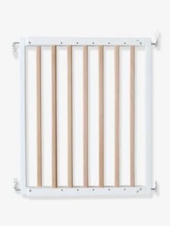 Barrière De Sécurité Enfant En Bois Naturel/blanc - Vertbaudet