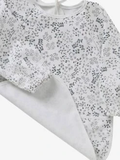Bavoir Tablier Manches Longues Imprimé Végétal - Vertbaudet -Vertbaudet Soldes Magasin bavoir tablier manches longues 2
