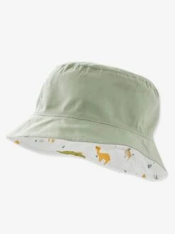 Bob Réversible Animaux Bébé Garçon Ivoire Imprimé - Vertbaudet -Vertbaudet Soldes Magasin bob reversible animaux bebe garcon 6