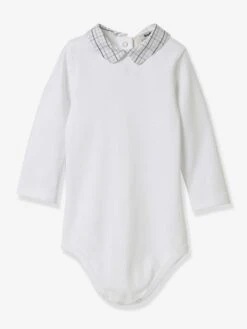 Body Bébé CYRILLUS Col Mac Milan - Coton Bio Blanc - Cyrillus