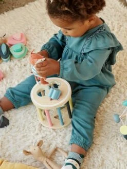 Boîte à Formes Cylindre En Bois FSC® Multicolore - Vertbaudet -Vertbaudet Soldes Magasin boite a formes cylindre en bois fsc 2