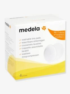 Boîte De 4 Coussinets D’allaitement Lavables Safe & Dry MEDELA Blanc - Medela