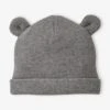 Bonnet à Oreilles Bébé Gris Clair Chiné - Vertbaudet