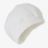 Bonnet En Tricot Bébé Beige Clair - La Manufacture De La Layette