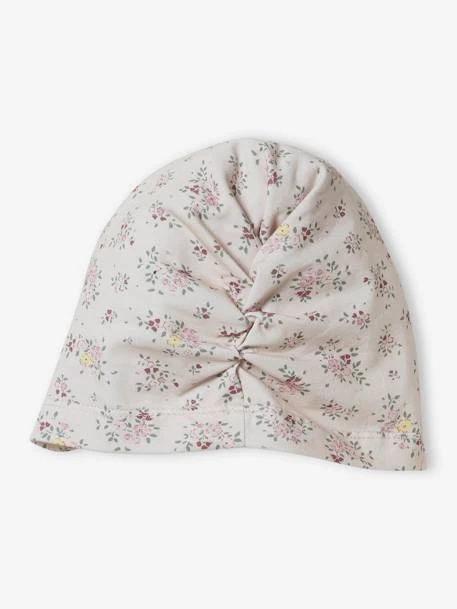 Bonnet Esprit Turban Bébé Fille En Maille Imprimée Beige Poudré - Vertbaudet 5 Bonnet Esprit Turban Bébé Fille En Maille Imprimée Beige Poudré - Vertbaudet – Image 5