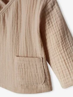 Brassière Naissance En Gaze De Coton Bébé Personnalisable Beige - Vertbaudet -Vertbaudet Soldes Magasin brassiere naissance en gaze de coton bebe personnalisable 2