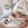 Cape De Bain Bébé En éponge Et Gaze De Coton SOUS L'OCÉAN Blanc - Vertbaudet