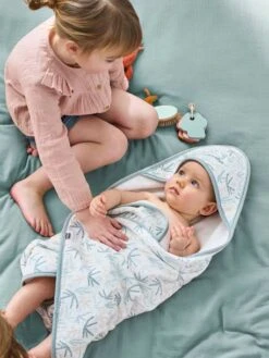 Cape De Bain Bébé En éponge Et Gaze De Coton SOUS L'OCÉAN Blanc - Vertbaudet 8 Cape De Bain Bébé En éponge Et Gaze De Coton SOUS L'OCÉAN Blanc - Vertbaudet -Vertbaudet Soldes Magasin cape de bain bebe en eponge et gaze de coton sous locean 2