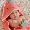 Cape De Bain Bébé Pommes D'amour Rose - Vertbaudet