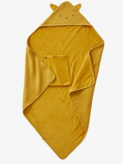 Cape De Bain + Gant En Gaze De Coton Bio*, Bleu - Vertbaudet -Vertbaudet Soldes Magasin cape de bain gant en gaze de coton bio 5