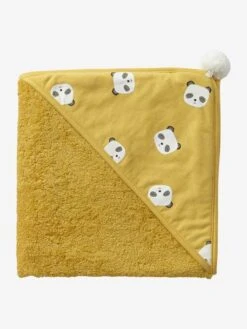 Cape De Bain Panda Jaune Curry - Vertbaudet -Vertbaudet Soldes Magasin cape de bain panda 2