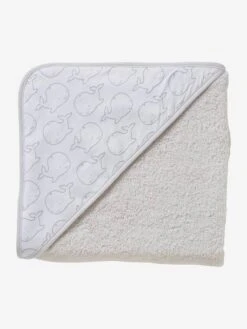 Cape De Bain Parent/bébé Gris Clair - Vertbaudet -Vertbaudet Soldes Magasin cape de bain parentbebe 1