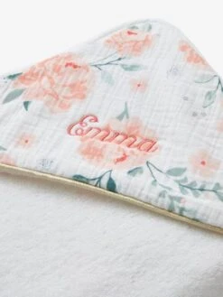 Cape De Bain Personnalisable Gaze De Coton EAU DE ROSE écru / Rose - Vertbaudet 8 Cape De Bain Personnalisable Gaze De Coton EAU DE ROSE écru / Rose - Vertbaudet -Vertbaudet Soldes Magasin cape de bain personnalisable gaze de coton eau de rose 2
