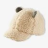 Casquette Ourson En Sherpa Bébé écru - Vertbaudet