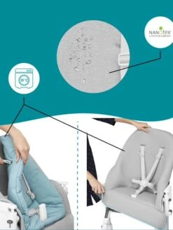 Chaise Haute Slick 2 En 1 BABYMOOV Blanc Bleu Gris - Babymoov -Vertbaudet Soldes Magasin chaise haute slick 2 en 1 babymoov 4