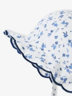 Chapeau Imprimé Bébé Fille Blanc Imprimé - Vertbaudet -Vertbaudet Soldes Magasin chapeau imprime bebe fille 5
