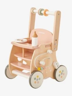 Chariot De Marche Poussette En Bois FSC® Rose - Vertbaudet -Vertbaudet Soldes Magasin chariot de marche poussette en bois fsc 4
