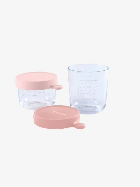Coffret De 2 Pots De Conservation En Verre BEABA Airy Green/ Light Mist - Beaba 3 Coffret De 2 Pots De Conservation En Verre BEABA Airy Green/ Light Mist - Beaba – Image 3