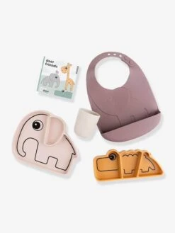 Coffret Repas 4 Pièces DONE BY DEER Goodie Box Stick&Stay En Silicone Bleu/gris/vert - Done By Deer -Vertbaudet Soldes Magasin coffret repas 4 pieces done by deer goodie box stickstay en silicone 4