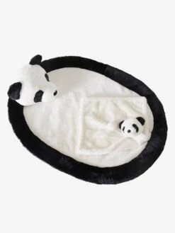 Coffret Tapis De Jeu + Doudou Panda. Noir - Vertbaudet