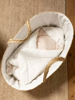 Couffin Bébé CHILDHOME Moise Jonc De Mer Naturel/écru - Childhome -Vertbaudet Soldes Magasin couffin bebe childhome moise jonc de mer 1