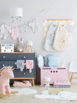 Couverture En Microfibre Imprimée étoiles Gris Clair - Vertbaudet -Vertbaudet Soldes Magasin couverture en microfibre imprimee etoiles 5