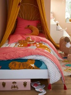 Couvre-lit EDEN INDIA Rose / Multicolore - Vertbaudet -Vertbaudet Soldes Magasin couvre lit eden india 2