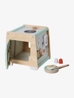 Cube D'activités Cuisinette En Bois FSC® Beige - Vertbaudet -Vertbaudet Soldes Magasin cube dactivites cuisinette en bois fsc 3