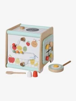 Cube D'activités Cuisinette En Bois FSC® Beige - Vertbaudet -Vertbaudet Soldes Magasin cube dactivites cuisinette en bois fsc 4