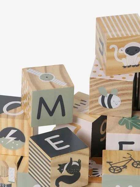 Cubes Alphabet En Bois FSC® Multicolore - Vertbaudet 2 Cubes Alphabet En Bois FSC® Multicolore - Vertbaudet – Image 2