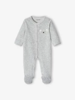 Dors-bien Koala Bébé En Velours Gris Chiné - Vertbaudet -Vertbaudet Soldes Magasin dors bien koala bebe en velours 3