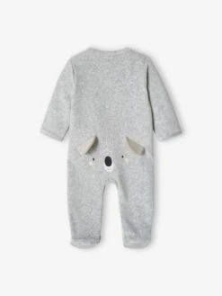 Dors-bien Koala Bébé En Velours Gris Chiné - Vertbaudet -Vertbaudet Soldes Magasin dors bien koala bebe en velours 4