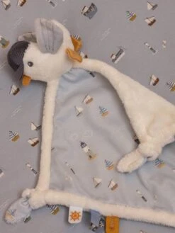 Doudou Carré Mouette - Sailors Bay - LITTLE DUTCH Bleu Grisé - Little Dutch -Vertbaudet Soldes Magasin doudou carre mouette sailors bay little dutch 3