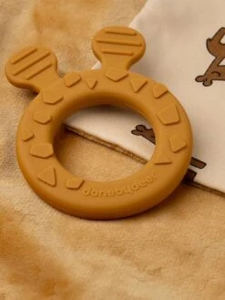 Doudou Plat Attache Sucette - DONE BY DEER Moutarde - Done By Deer -Vertbaudet Soldes Magasin doudou plat attache sucette done by deer 4