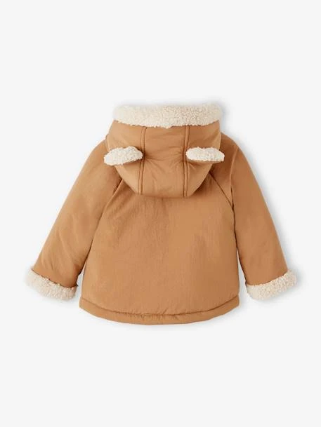 Doudoune Asymétrique Bébé à Capuche Caramel - Vertbaudet 4 Doudoune Asymétrique Bébé à Capuche Caramel - Vertbaudet – Image 4