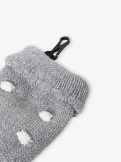 Ensemble à Pois Bonnet + Snood + Moufles Bébé Fille Gris Chiné Foncé - Vertbaudet -Vertbaudet Soldes Magasin ensemble a pois bonnet snood moufles bebe fille 5