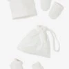 Ensemble Bonnet, Moufles Et Chaussons Bébé Naissance Et Son Sac Assorti Vert Sauge - Vertbaudet