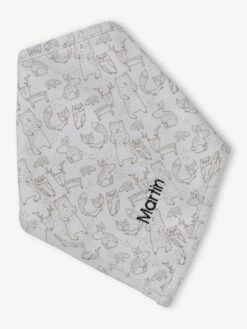 Ensemble Bonnet + Moufles + Foulard + Sac Bébé Imprimé Personnalisable Taupe - Vertbaudet -Vertbaudet Soldes Magasin ensemble bonnet moufles foulard sac bebe imprime personnalisable 4