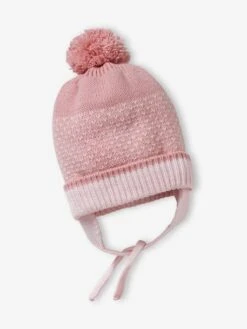 Ensemble En Maille Jacquard Bonnet + Snood + Moufles Bébé Fille Rose - Vertbaudet -Vertbaudet Soldes Magasin ensemble en maille jacquard bonnet snood moufles bebe fille 14
