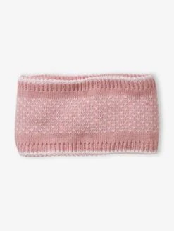 Ensemble En Maille Jacquard Bonnet + Snood + Moufles Bébé Fille Rose - Vertbaudet -Vertbaudet Soldes Magasin ensemble en maille jacquard bonnet snood moufles bebe fille 16