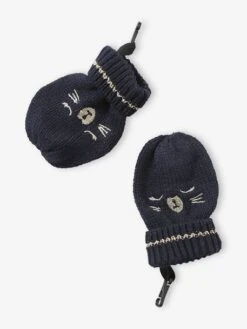 Ensemble En Maille Jacquard Bonnet + Snood + Moufles Bébé Fille Marine - Vertbaudet -Vertbaudet Soldes Magasin ensemble en maille jacquard bonnet snood moufles bebe fille 9