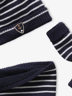 Ensemble Marin Bonnet + Snood + Moufles Bébé Garçon Lot Dark Bleu Indigo - Vertbaudet 10 Ensemble Marin Bonnet + Snood + Moufles Bébé Garçon Lot Dark Bleu Indigo - Vertbaudet -Vertbaudet Soldes Magasin ensemble marin bonnet snood moufles bebe garcon 4