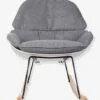 Fauteuil à Bascule CHILDHOME Rocking Chaise Lounge Blanc + Gris - Childhome