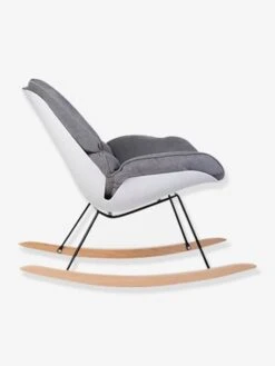 Fauteuil à Bascule CHILDHOME Rocking Chaise Lounge Blanc + Gris - Childhome 5 Fauteuil à Bascule CHILDHOME Rocking Chaise Lounge Blanc + Gris - Childhome -Vertbaudet Soldes Magasin fauteuil a bascule childhome rocking chaise lounge 2