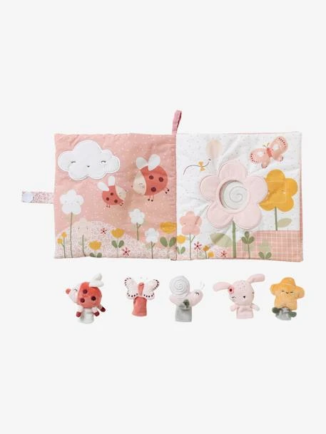 Grand Livre D'éveil Et Marionnettes à Doigts En Velours PAYS ROSE Multicolore - Vertbaudet 3 Grand Livre D'éveil Et Marionnettes à Doigts En Velours PAYS ROSE Multicolore - Vertbaudet – Image 3