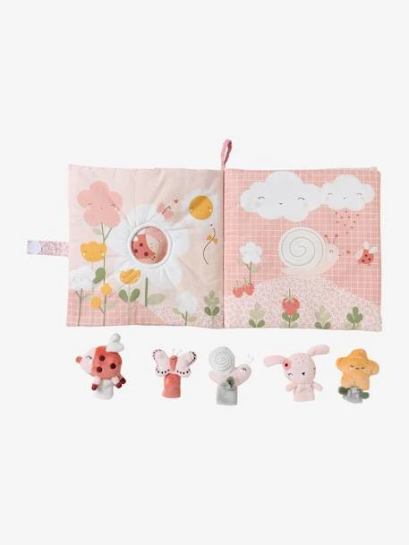 Grand Livre D'éveil Et Marionnettes à Doigts En Velours PAYS ROSE Multicolore - Vertbaudet 4 Grand Livre D'éveil Et Marionnettes à Doigts En Velours PAYS ROSE Multicolore - Vertbaudet – Image 4