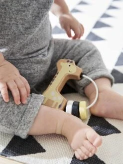 Hochet Girafe En Bois FSC® Multicolore - Vertbaudet -Vertbaudet Soldes Magasin hochet girafe en bois fsc 1