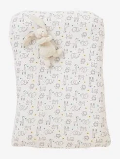 Housse De Matelas à Langer En Coton Ivoire Imprimé - Vertbaudet -Vertbaudet Soldes Magasin housse de matelas a langer en coton 4