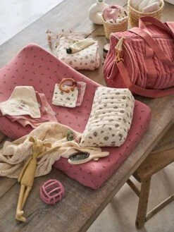 Housse De Matelas à Langer En Jersey Bois De Rose Imprimé - Vertbaudet -Vertbaudet Soldes Magasin housse de matelas a langer en jersey 2